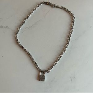 Silver Lock necklace